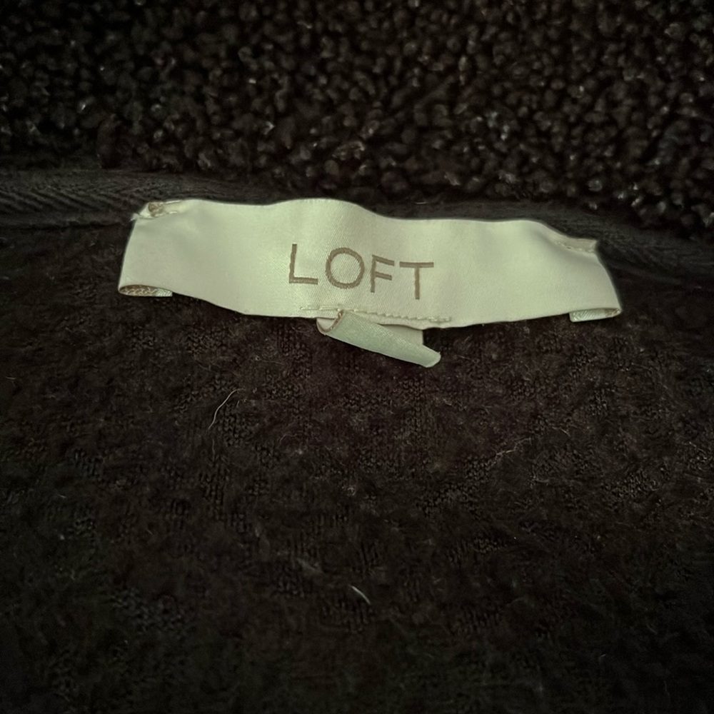 Loft sweatshirt, button neck